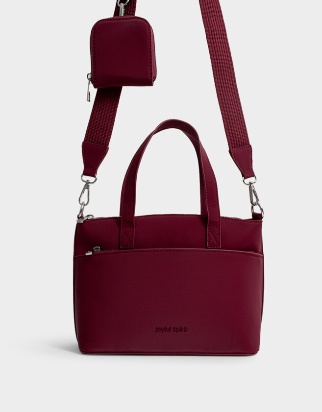 City Clasico Cartera City Con Pouch - Rojo Burdeaux
