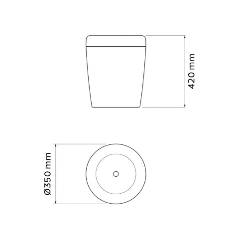 Puff multiuso de polipropileno color concreto -TRAMONTINA TD0732