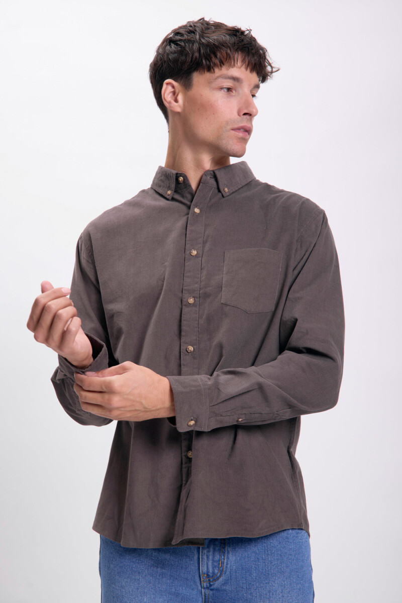 Camisa micropana Marrón