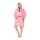Buzo Canguro Oversize Manta Polar Afelpada Corderito Capucha Rosa