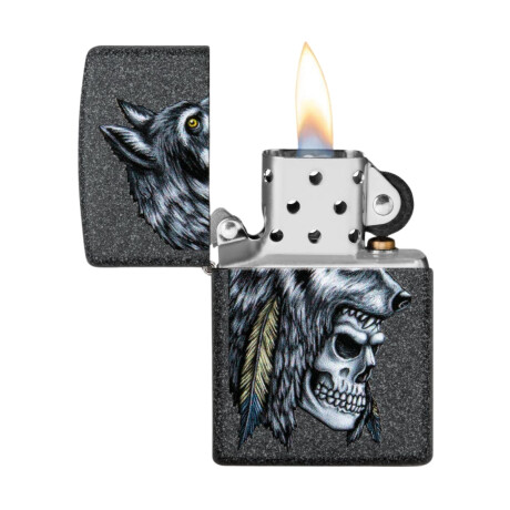 Encendedor Zippo Wolf Skull Featherk - 29863 Encendedor Zippo Wolf Skull Featherk - 29863