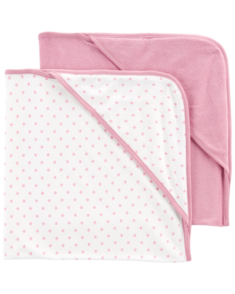 Pack dos toallas de algodón rosadas 