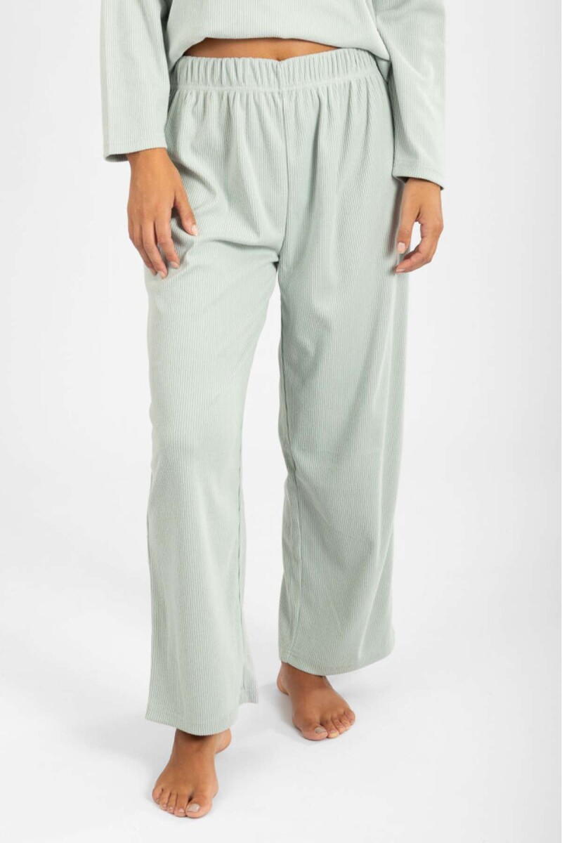 Pantalon cosy - Verde claro 