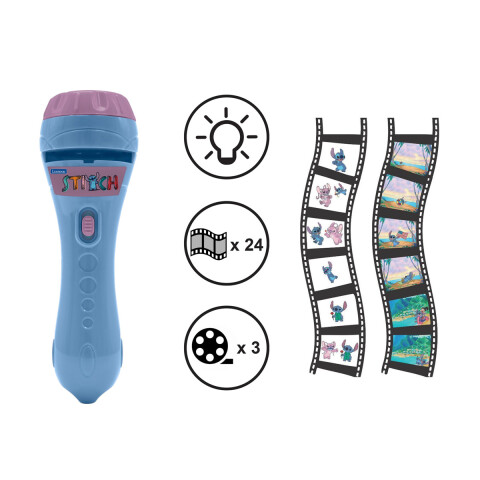 Linterna Proyector con 3 Discos Lexibook Stitch