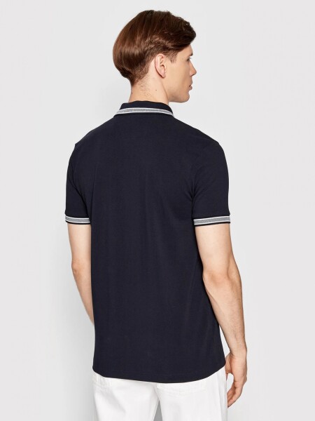 HUGO BOSS Polo de Algodón Piqué con Logo Contrastante 0