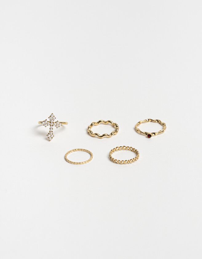 Sets Anillos Religioso Sets Anillos - Dorado