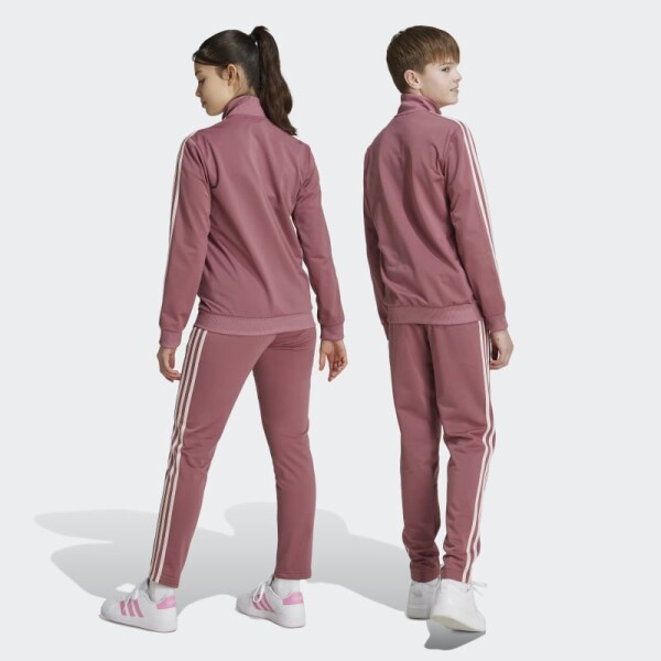 Conjunto Adidas Essentials 3 Rayas Tiberio Rosado