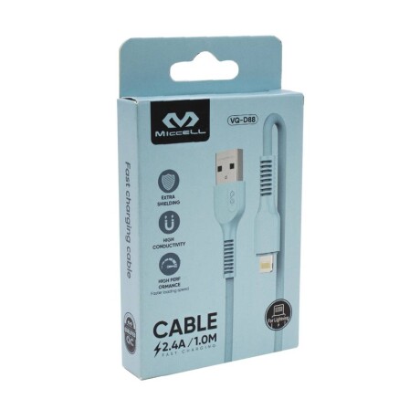 Miccell Cable Usb A Lightning 1 Metro Miccell Cable Usb A Lightning 1 Metro