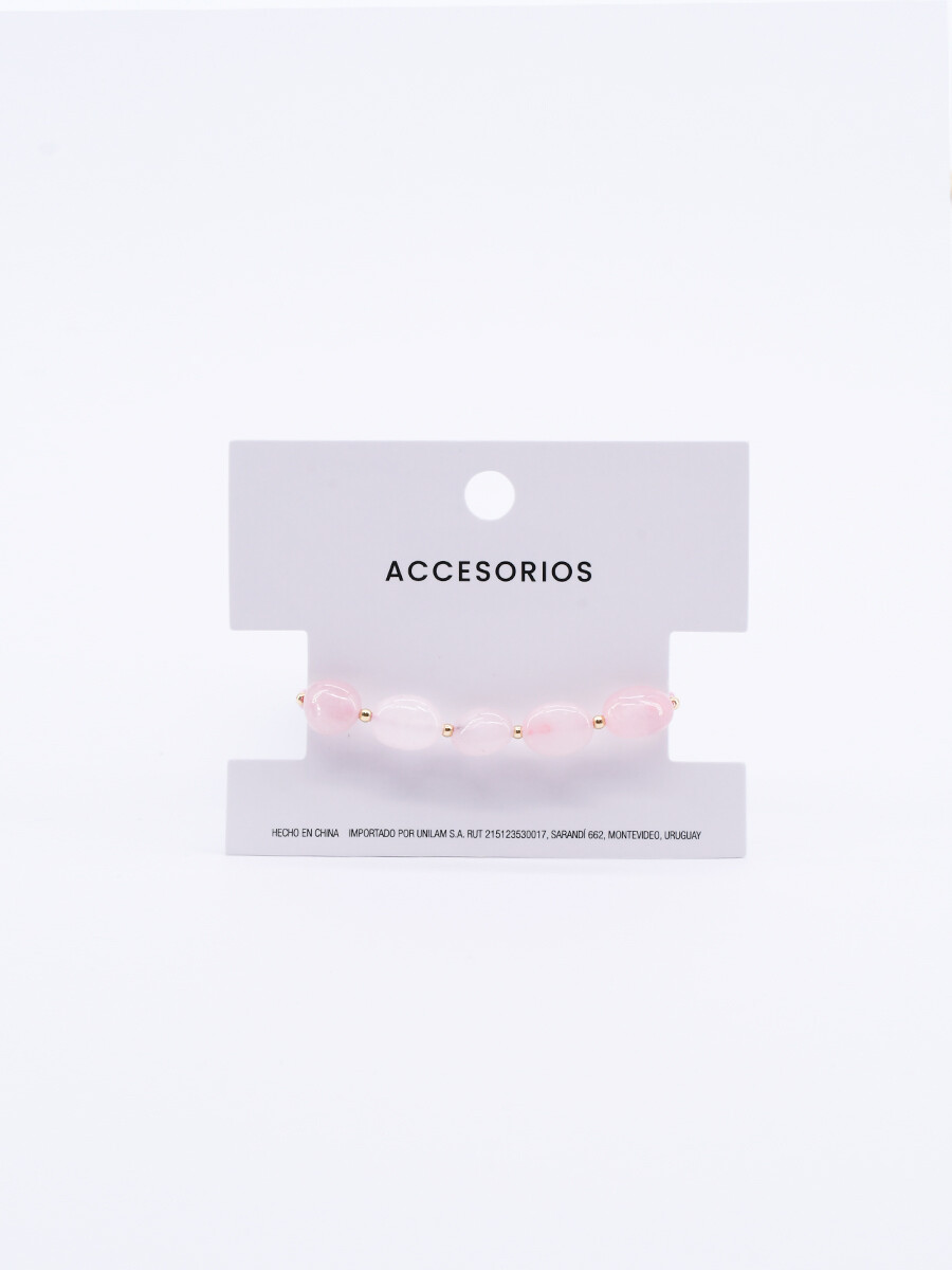 PULSERA CUARZO - ROSADO 