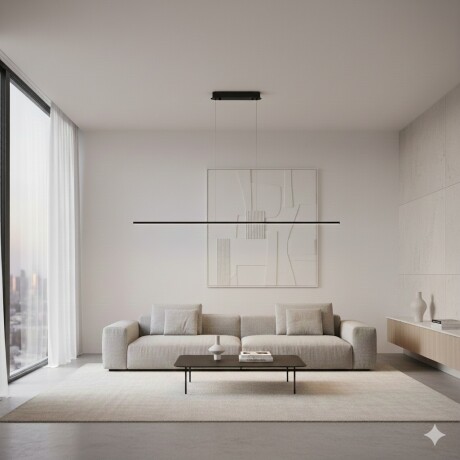 Colgante Led lineal negro 20W Dimerizable Colgante Led lineal negro 20W Dimerizable