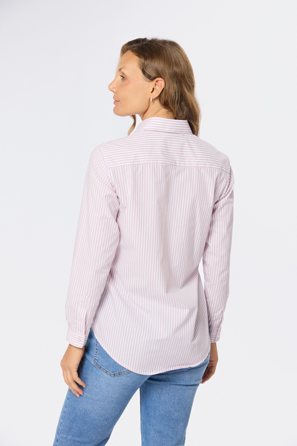 CAMISA HOLGADA RAYADA Rosa