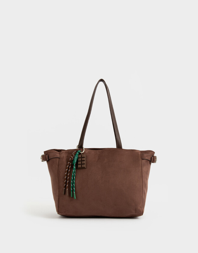 Shopper Cartera Shopper Suede Chocolate - Marron Chocolate
