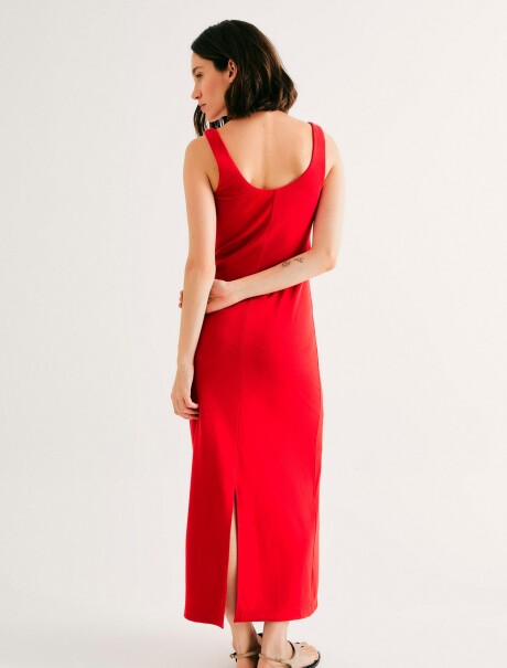 VESTIDO SIN MANGAS ROJO