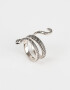 Anillos Medianos y Grandes Con vibora Anillo De Serpiente - Plateado Antique Silver