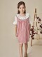 Vestido Con Delantal Piedra