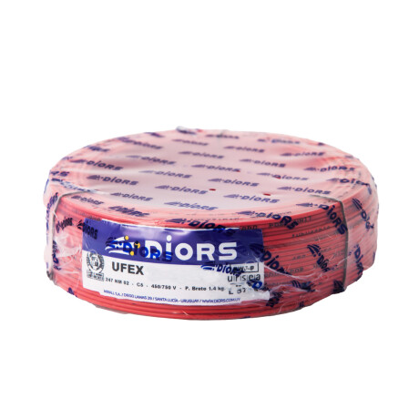 Cable Unifilar CF 6.00 MM (Rollo 100 metros) Rojo