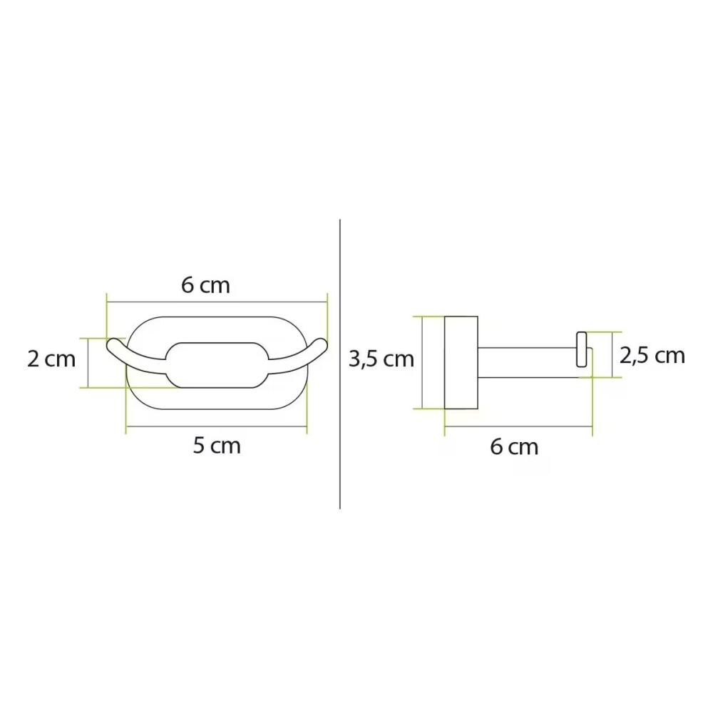 Percha doble Austin Cromada Brillante Percha Doble Austin Cromada Brillante