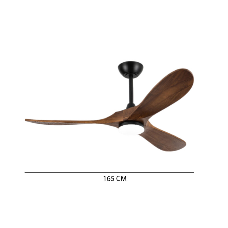 VENTILADOR DE TECHO EN MADERA 22W CON CONTROL REMOTO LOWA Luminaria LED y Ventilador de Techo con Control Remoto Lowa Dark Wooden