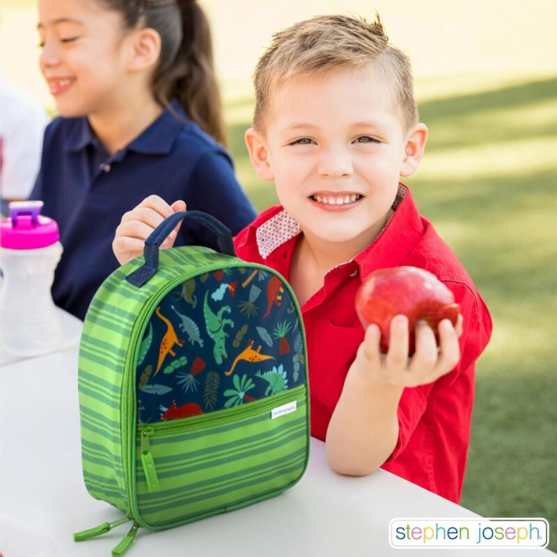 LANCH.B.G.SJ Lanchera Infantil Bolso Stephen Joseph - Dino Verde