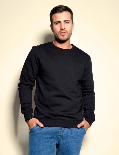 Buzo de algodon liso Barer Negro