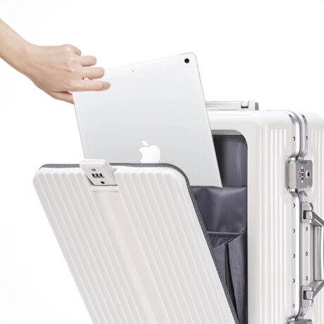 Valija Carry on rígida con bolsillo exterior Blanco