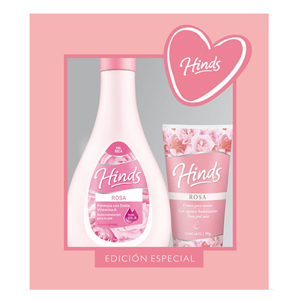 Crema Corporal Hinds Rosa Pack 250 ML + Crema de Manos 