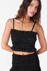 Top Shell Negro/Plata