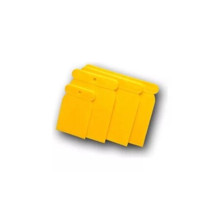 ESPATULA PLASTICA 4 PIEZAS AMARILLO