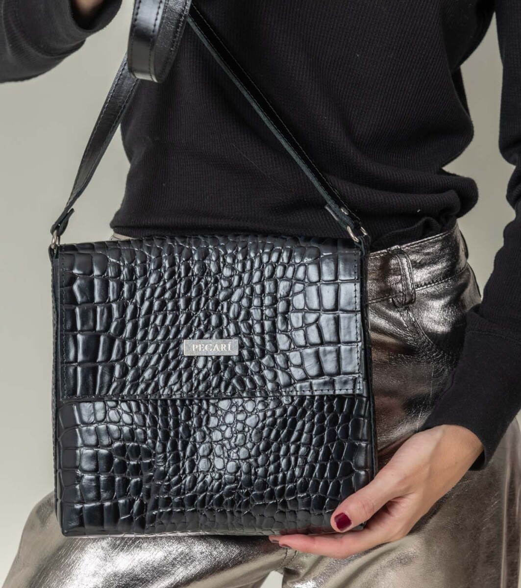 Cartera Gala - Croco negro 