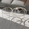 Set x2 mesas LUNA Blanca