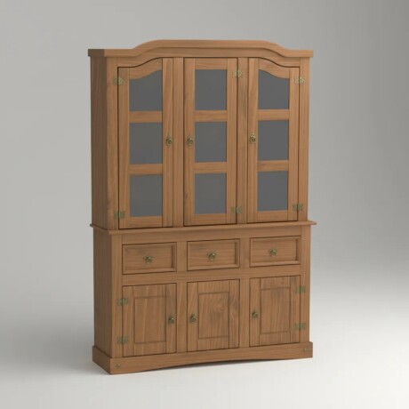 Cristalero Armario Lumax Aparador 6 Puertas y 3 Cajones madera maciza Cristalero Armario Lumax Aparador 6 Puertas y 3 Cajones madera maciza