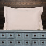 Funda Finezza 400 hilos Beige con Bordado Beige 50x90 cm