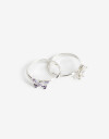 Sets Anillos Cubic zirconia Set De Anillos Bichitos Cubic - Plateado