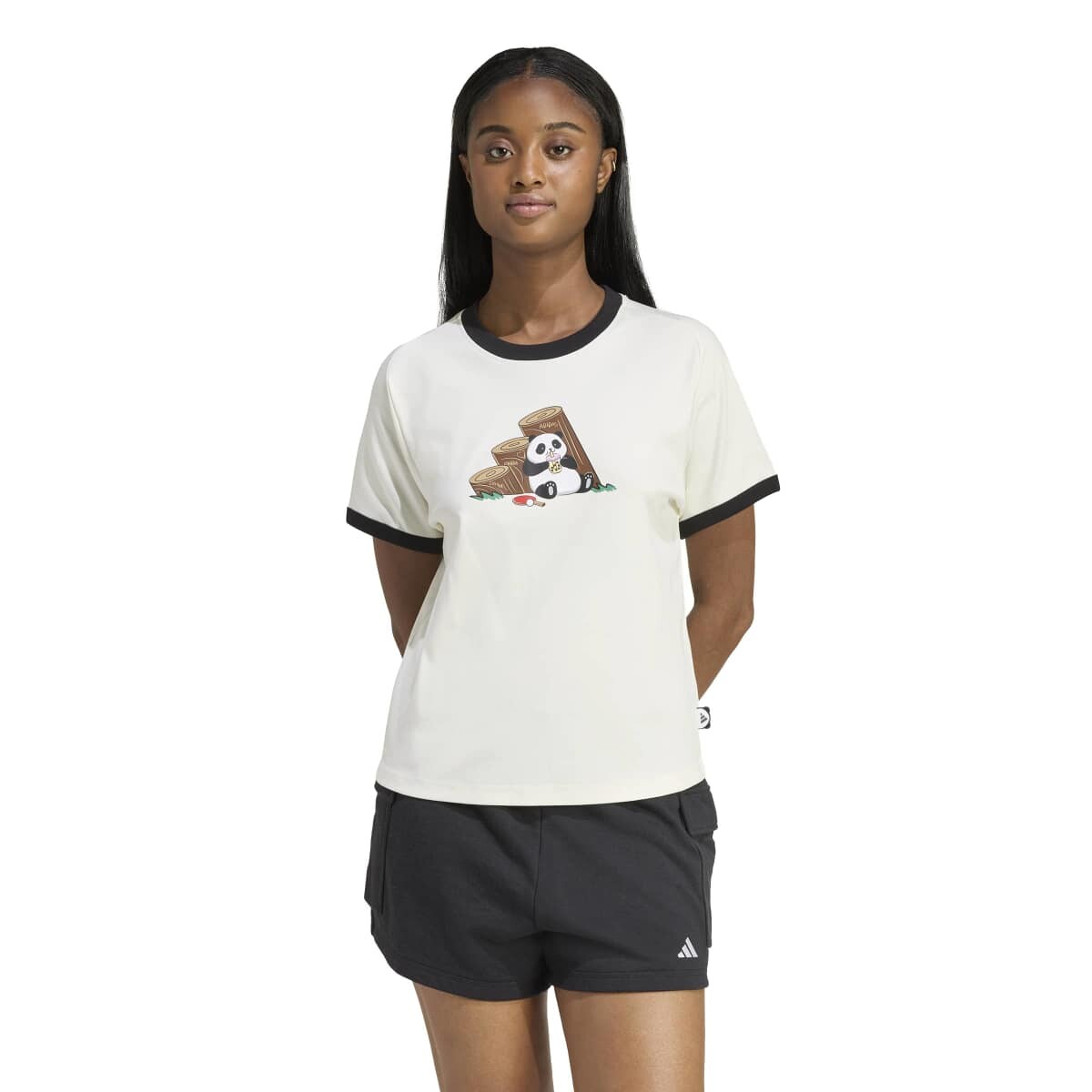 SHORT ADIDAS PANDA T Mujer KB7214 - Blanco 