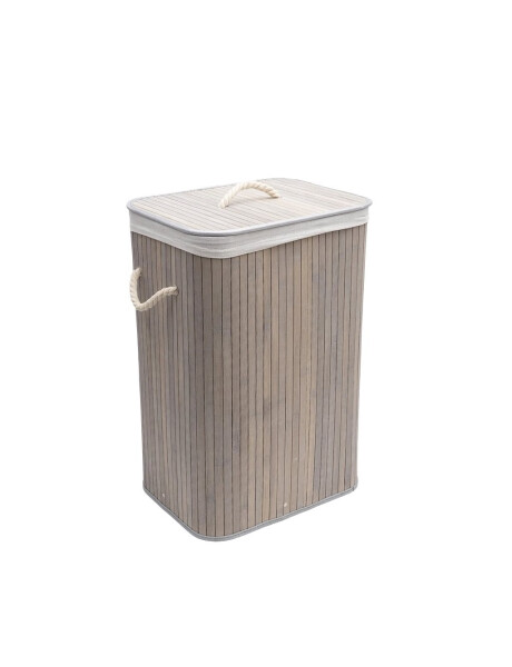 CESTO PLEGABLE 40X30X60CM C/TAPA,FUNDA BAMBÚ GRIS CESTO PLEGABLE 40X30X60CM C/TAPA,FUNDA BAMBÚ GRIS