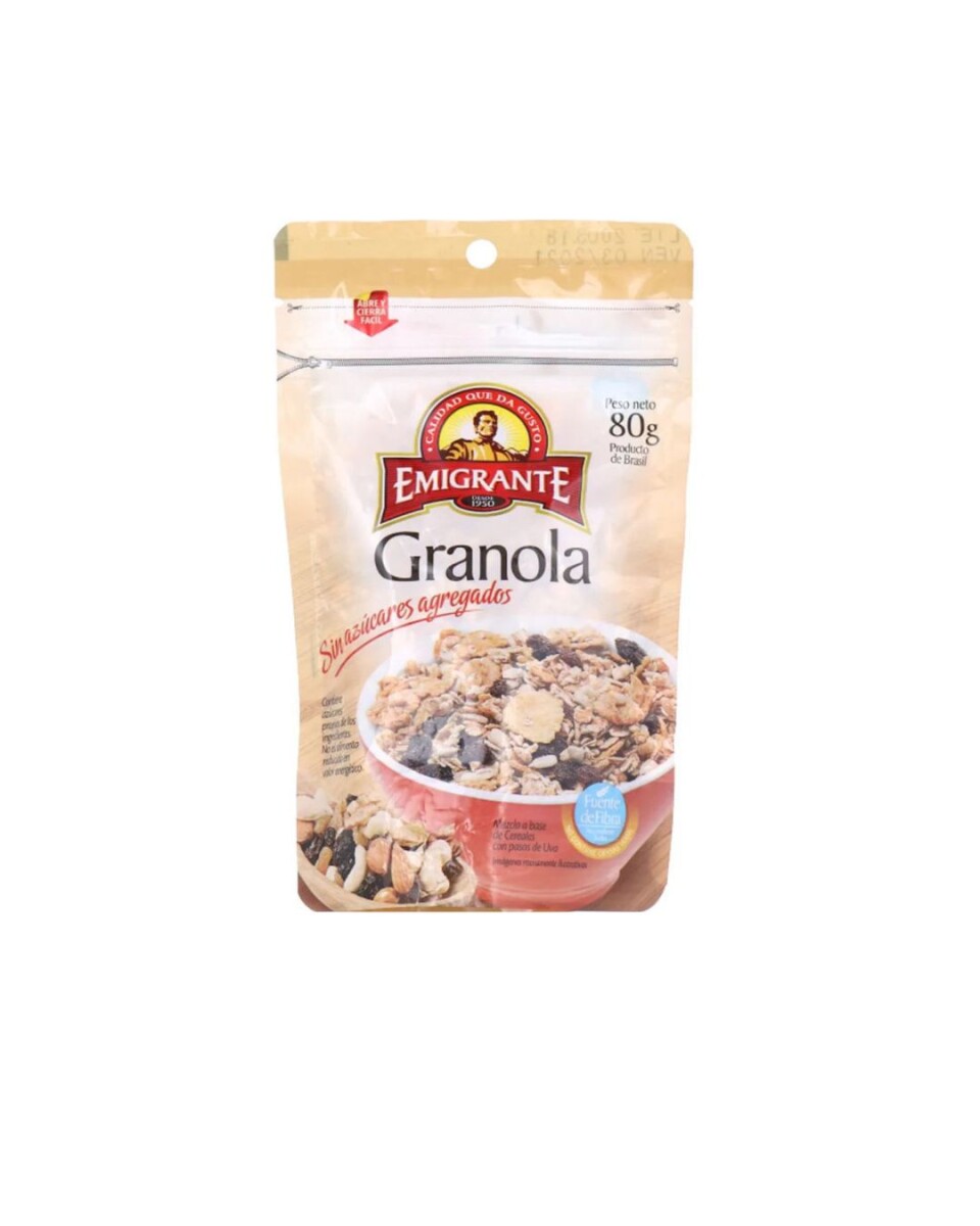 GRANOLA SIN AZÚCAR 80GRS 