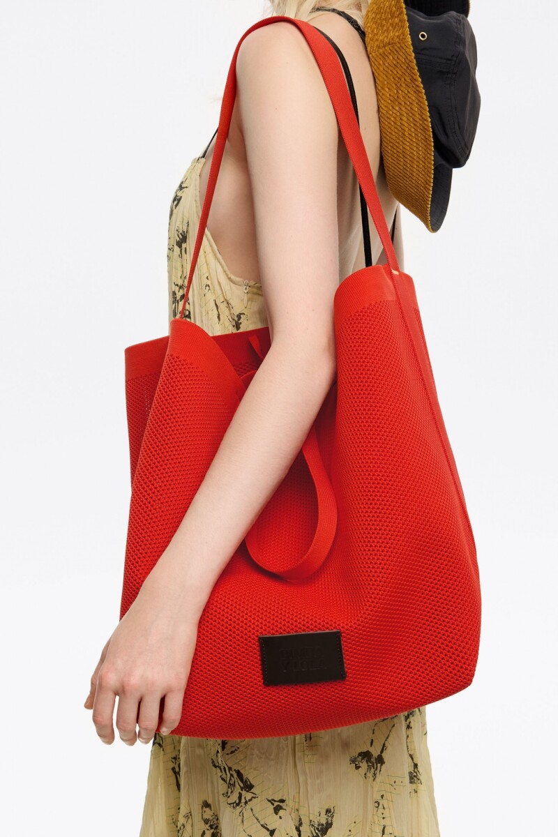 BOLSO SHOPPER FLYKNIT Rojo