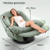 Descripción: Sillón Poltrona Mecedora Reclinable Con Soporte Para Celular POLTRONA CUERINA NARANJA MANUAL