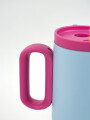 Vaso Con Tapa + Sorbito Setta Azul