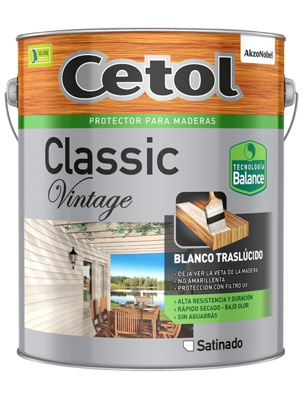 CETOL CLASSIC VINTAGE SATINADO BLANCO- 4LTS N/A
