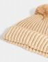 Gorro Romántico Gorro Tejido Con Pompón - Marron Beige