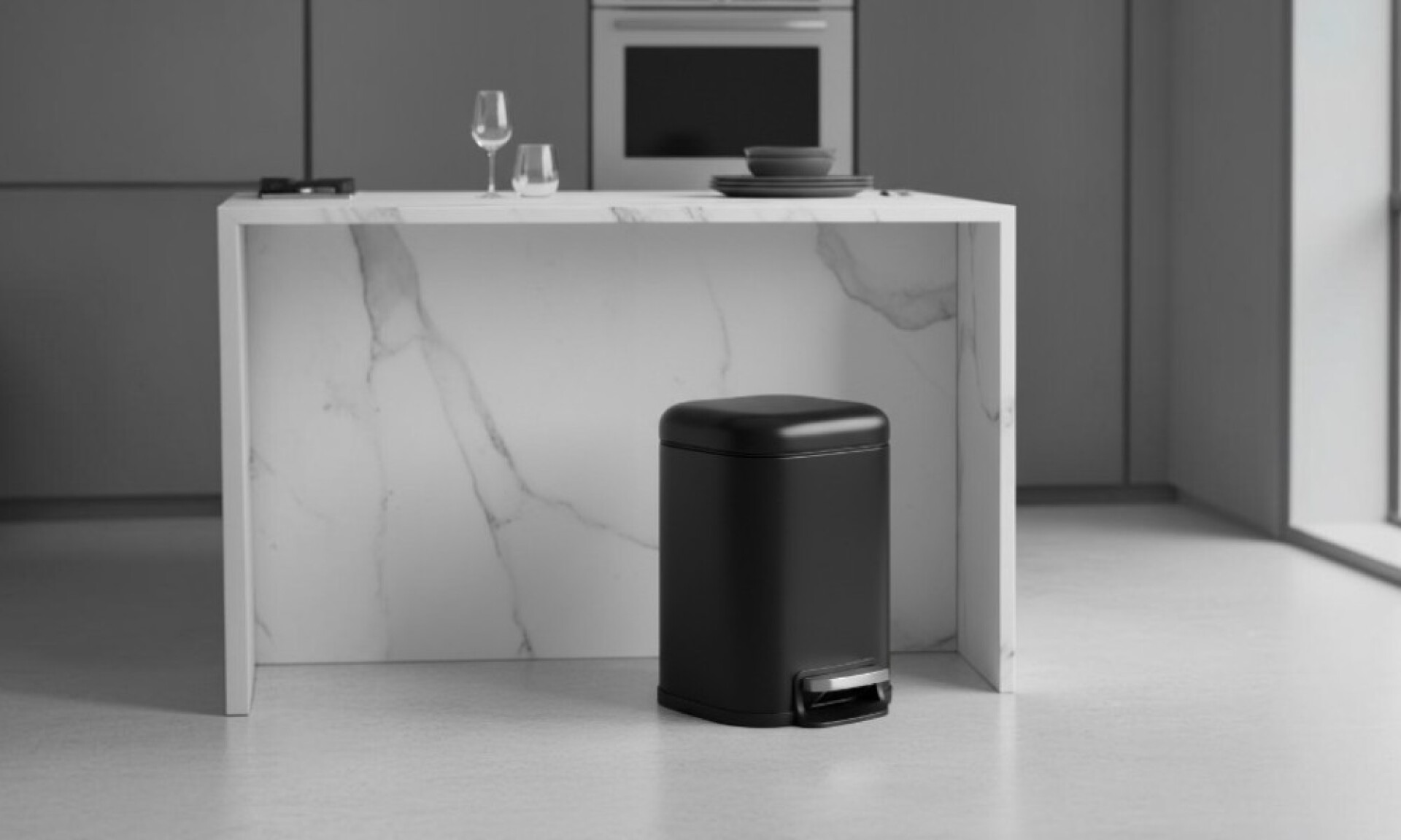 Cubo De Basura 983.00.003 Negro Mate 