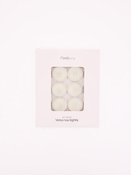 VELAS TEALIGHTS SET X 20 BLANCO