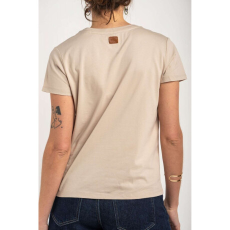 Remera Escote V Algodón Nude