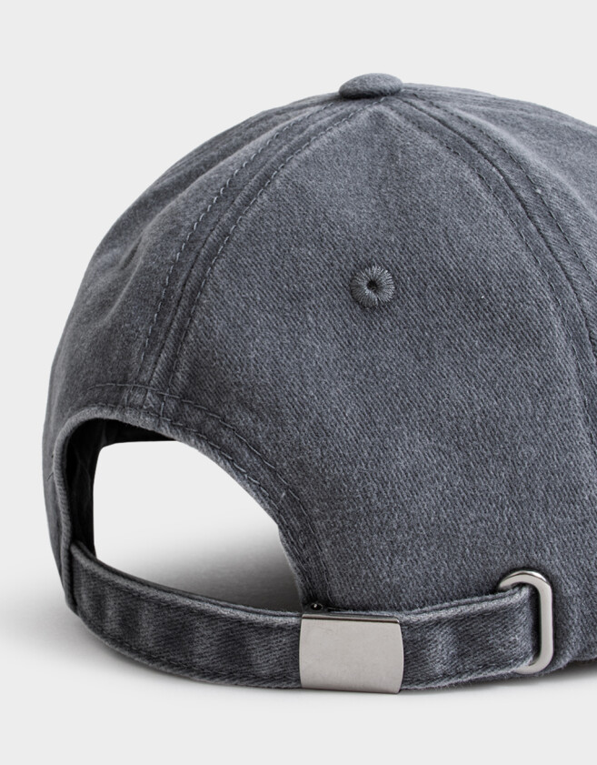 Caps Gorra Canvas Bordada - Gris Claro