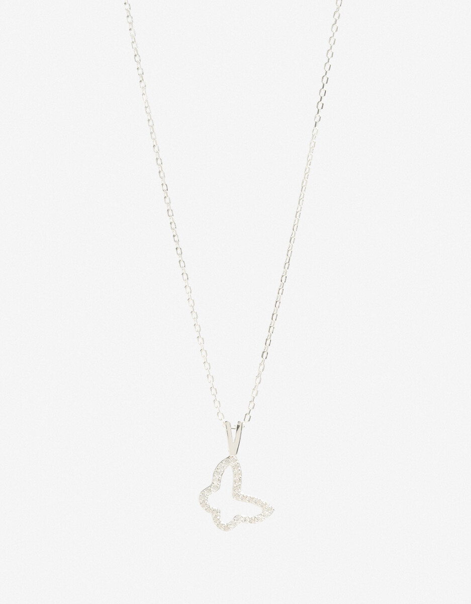 Collar Corto Plata 925 Mariposa 