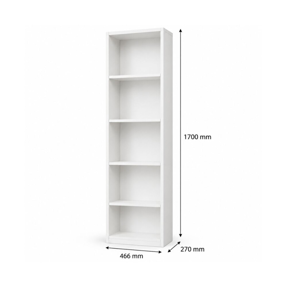 BIBLIOTECA 5 ESTANTES BLANCO