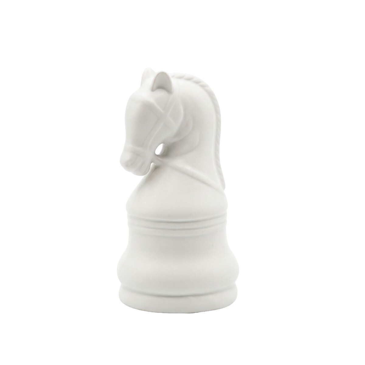 FIG CERAMICA AJEDREZ CABALLO BLANCO 8.5X16CM 