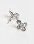 Aros Pasantes Mariposas Aro Pasante Con Strass Crystal - Plateado