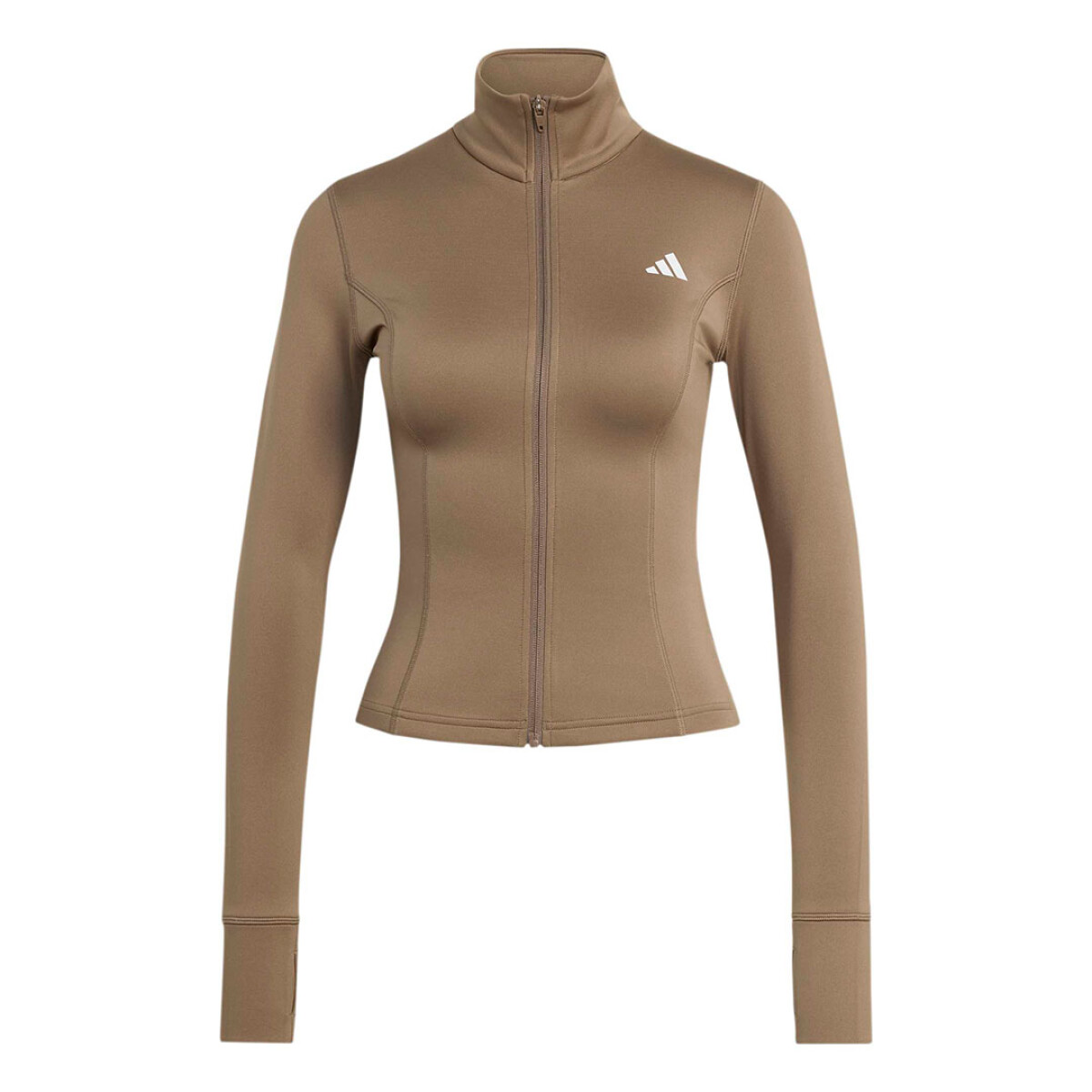 Campera de Mujer Adidas Optime Essentials We Zip - Beige 